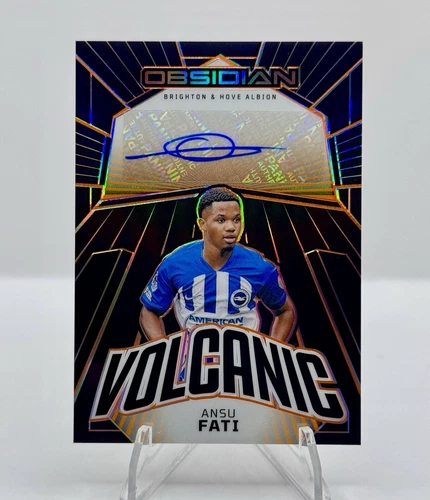 Ansu Fati 2023 Panini Obsidian Orange Volcanic /99