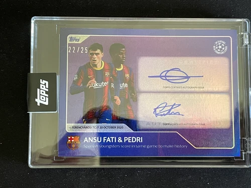 Ansu Fati / Pedri 2022 Topps UCL /25