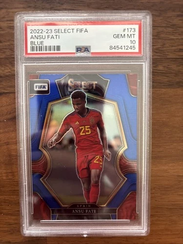 Ansu Fati 2022 Panini Select Blue Prizm