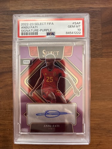 Ansu Fati 2022 Panini Select FIFA Purple /49