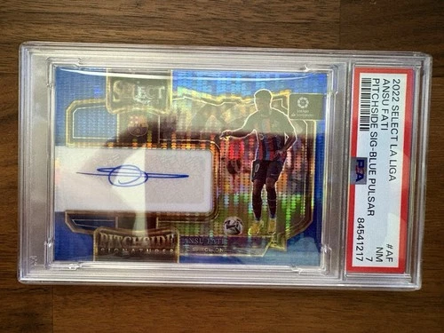 Ansu Fati 2022 Panini Select Prizm Blue Pulsar #PS-AF
