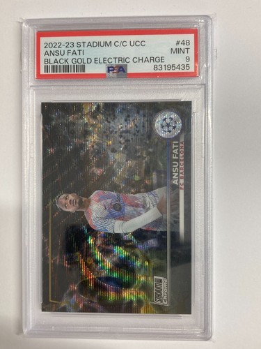 Ansu Fati 2022 Topps Stadium Club Chrome Black & Gold 34/35