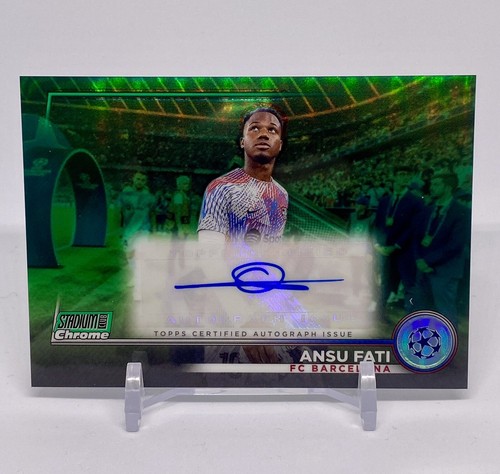 Ansu Fati 2022 Topps Stadium Club Chrome Green /99