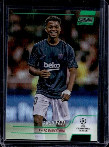 Ansu Fati 2021 Topps Stadium Club Chrome Green Refractor /150