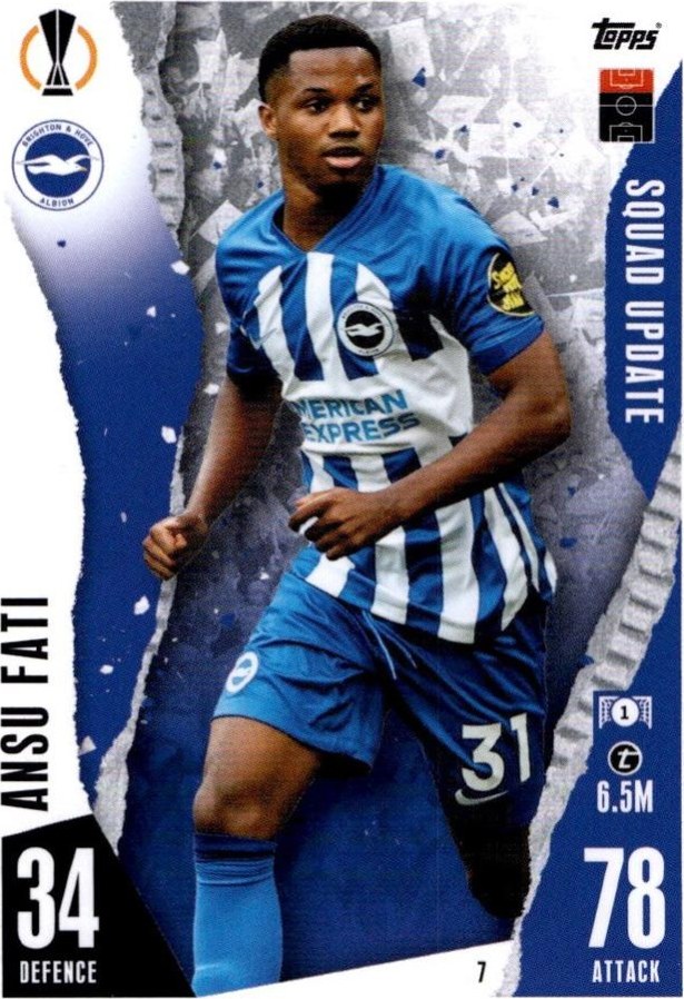 Ansu Fati 2023 Topps Match Attax UEFA Club Competitions Extra