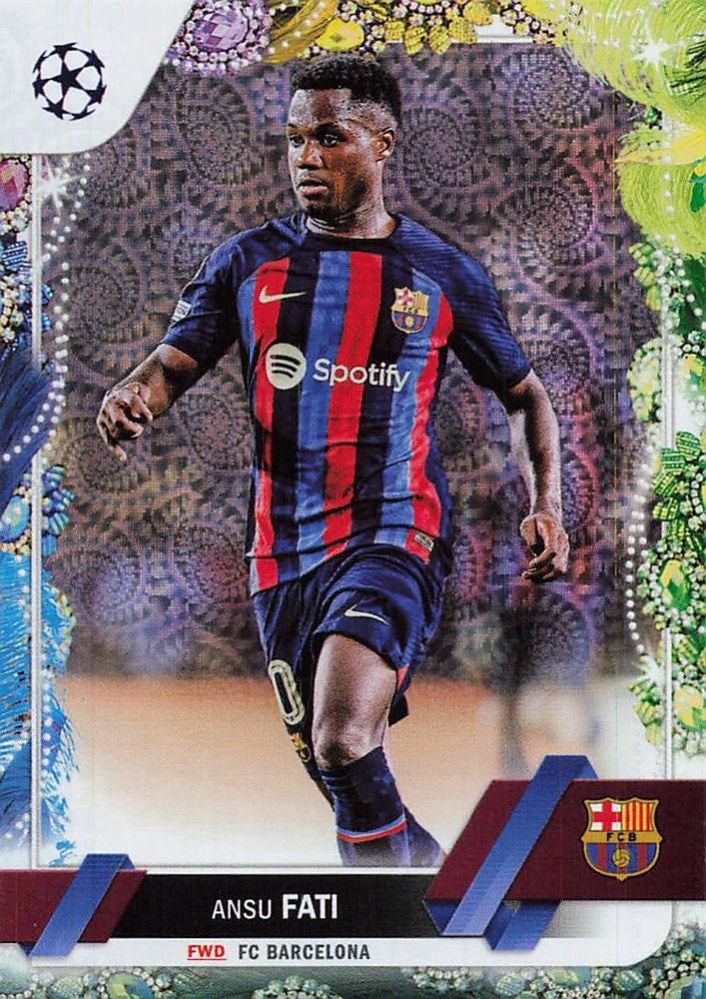 Ansu Fati 2022 Topps UEFA Club Competitions Carnaval Edition