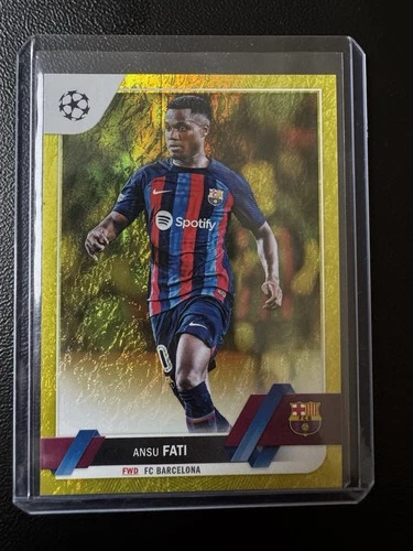 Ansu Fati 2022 Topps UEFA Club Competitions Gold Foil /50