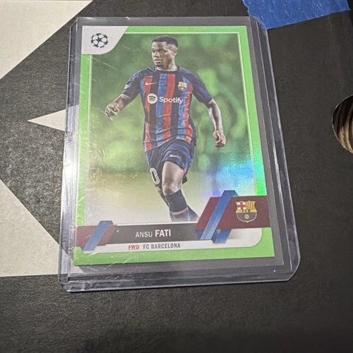 Ansu Fati 2022 Topps UEFA Neon Green Foil /99
