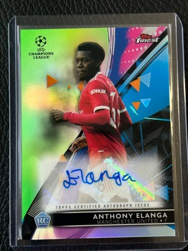 Anthony Elanga 2021 Topps Finest Green /99
