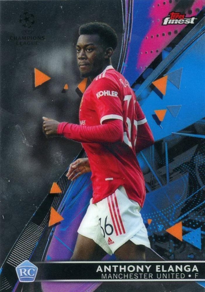 Anthony Elanga 2021 Topps Finest UEFA 2