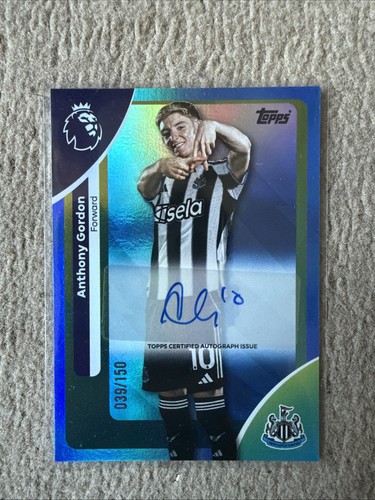Anthony Gordon 2025 Topps Premier League Blue /150