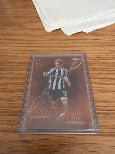 Anthony Gordon 2026 Panini Premier League Chrome Lightning Chrome /25