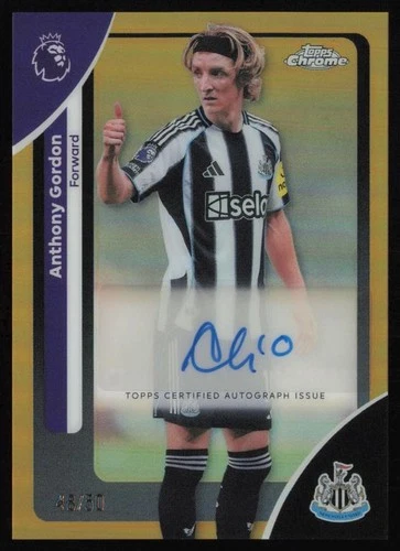 Anthony Gordon 2025 Topps Cromo EPL Gold /50