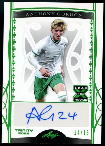 Anthony Gordon 2022 Leaf Ultimate Newcastle Green /15