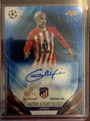 Antoine Griezmann 2025 Topps Chrome Blue Holo /75