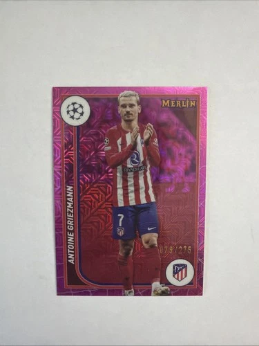 Antoine Griezmann 2023 Topps Chrome Merlin Pink Mojo 144/275