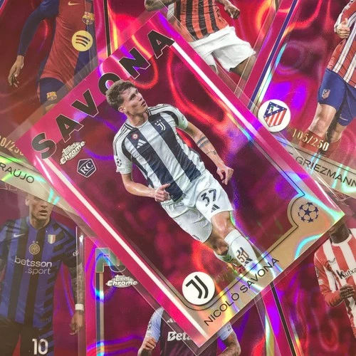 Antoine Griezmann 2024 Topps Chrome UEFA Club Comp Pink Lava /250
