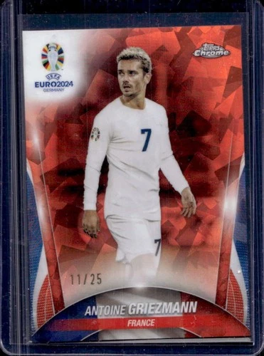 Antoine Griezmann 2024 Topps Chrome UEFA Euro Sapphire Orange /25