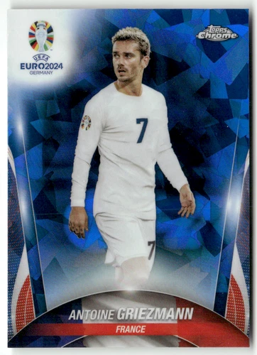 Antoine Griezmann 2024 Topps Chrome UEFA Euro Sapphire Refractor