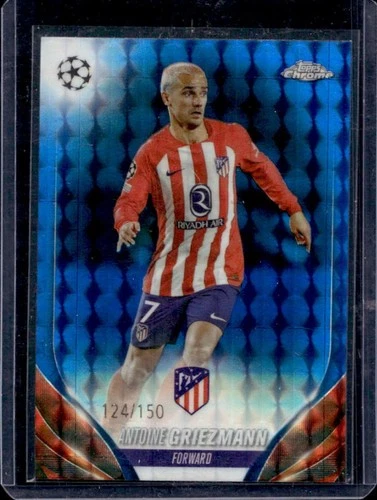 Antoine Griezmann 2023 Topps Cromo UEFA Blue Geometric Refractor /150