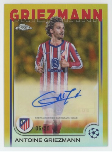 Antoine Griezmann 2024 Topps Cromo UEFA Gold Refractor /50