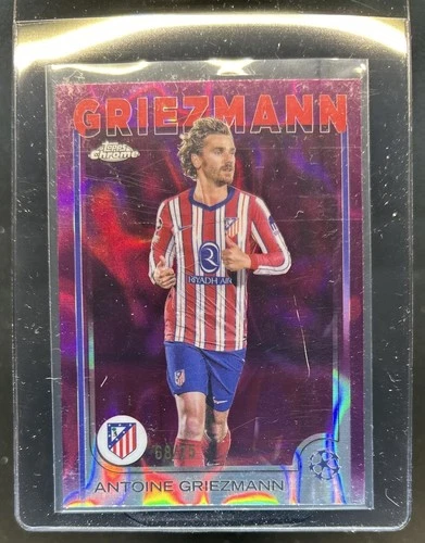 Antoine Griezmann 2024 Topps Cromo UEFA Magenta Lava Refractor /75