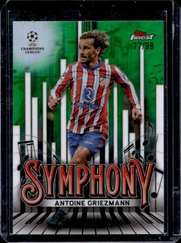 Antoine Griezmann 2024 Topps Finest Green Refractor /99
