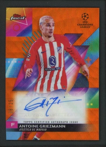 Antoine Griezmann 2024 Topps Finest Orange Wave /25