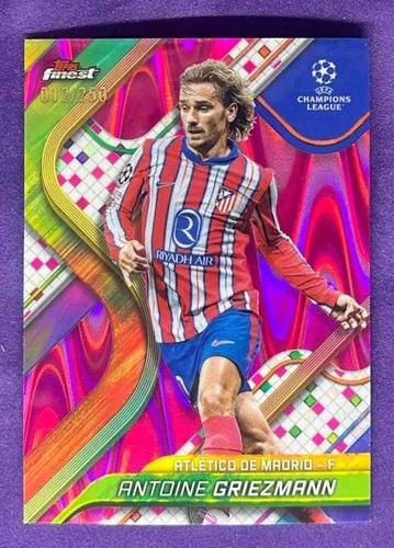 Antoine Griezmann 2024 Topps Finest Pink Raywave Refractor /250