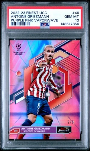 Antoine Griezmann 2022 Topps Finest Purple Pink Vapor Wave /3