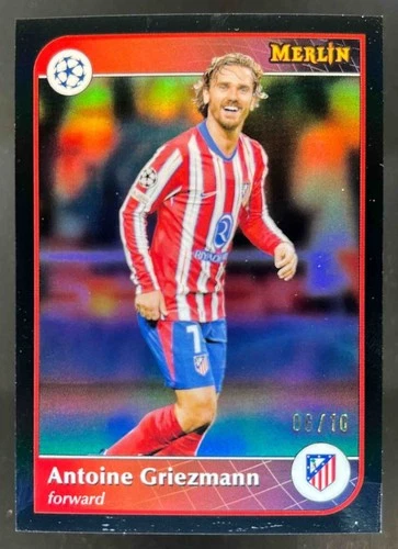 Antoine Griezmann 2024 Topps Merlin Chrome Black Refractor /10