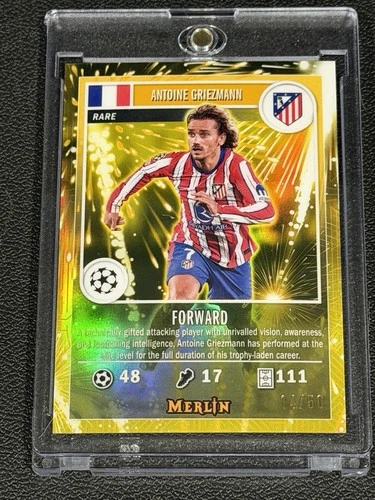 Antoine Griezmann 2024 Topps Merlin Chrome Gold Fireworks /50