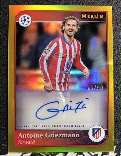Antoine Griezmann 2024 Topps Merlin Chrome Gold Refractor /50
