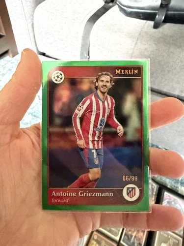 Antoine Griezmann 2025 Topps Merlin Chrome Green /99