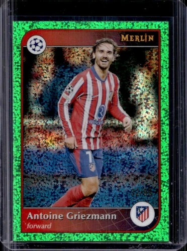 Antoine Griezmann 2024 Topps Merlin Chrome Green Speckle Refractor /99