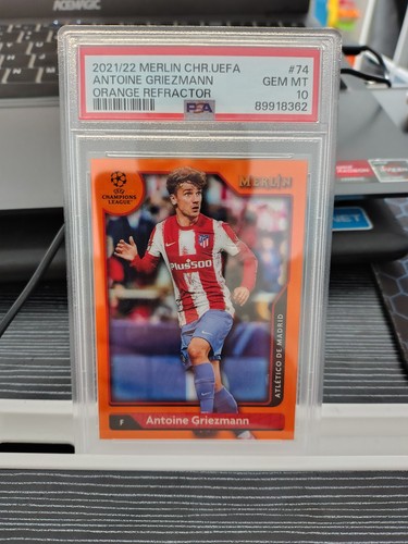 Antoine Griezmann 2021 Topps Merlin Chrome UEFA Orange /75