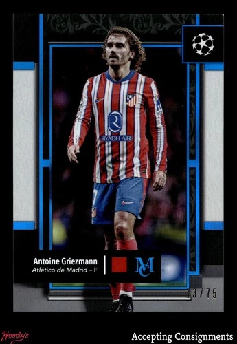 Antoine Griezmann 2024 Topps Museum Collection UEFA Club Sapphire 13/75