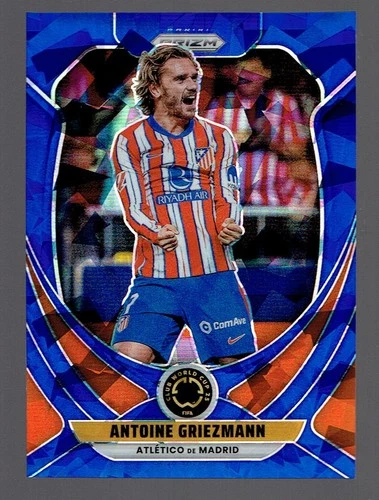 Antoine Griezmann 2025 Panini Prizm Blue Cracked Ice /175