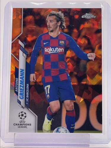 Antoine Griezmann 2019 Topps Chrome UEFA Orange Sapphire /50