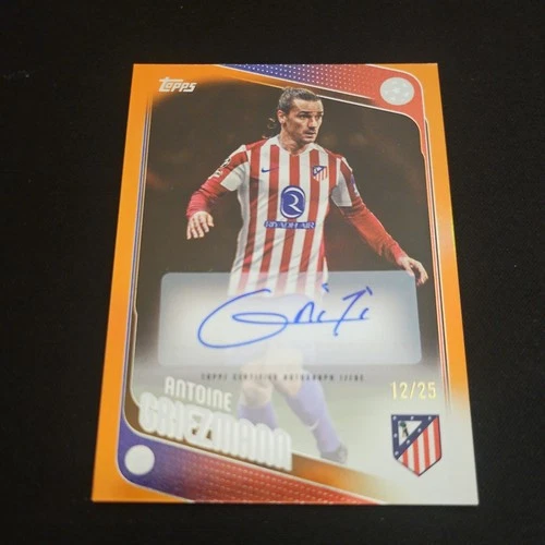 Antoine Griezmann 2025 Topps UCC Flagship Orange Refractor /25
