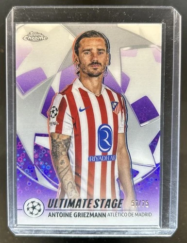 Antoine Griezmann 2025 Topps UEFA Purple Refractor /75