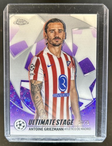 Antoine Griezmann 2025 Topps UEFA Viola Rifrattore /75