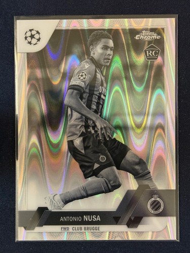 Antonio Nusa 2023 Topps Chrome Bianco e Nero RayWaves