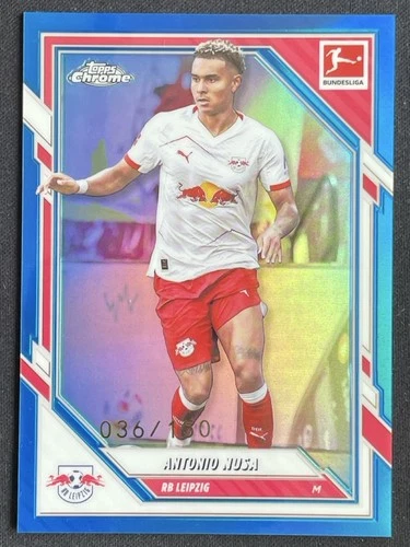 Antonio Nusa 2025 Topps Chrome Blue Refractor /150