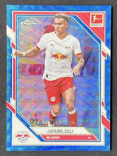 Antonio Nusa 2026 Topps Chrome Blue Wave /150