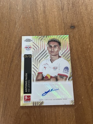 Antonio Nusa 2025 Topps Chrome Bundesliga Gold Magic /50