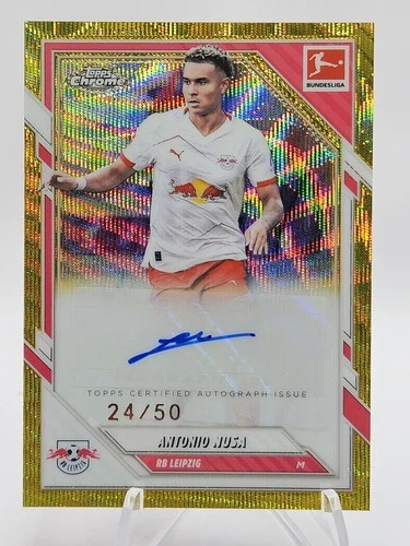Antonio Nusa 2025 Topps Chrome Bundesliga Gold Wave /50