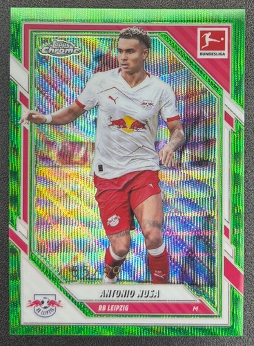 Antonio Nusa 2025 Topps Chrome Bundesliga Vague Verte /99