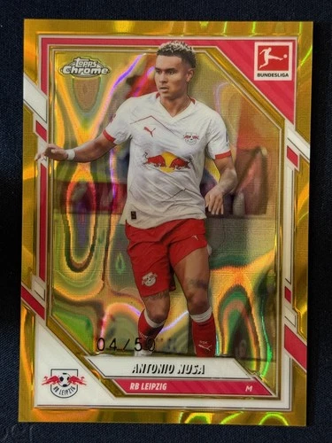 Antonio Nusa 2025 Topps Chrome Gold Lava Refractor /50
