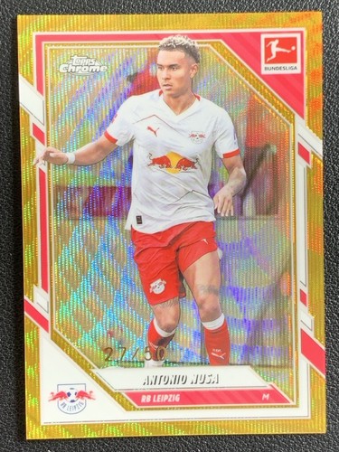 Antonio Nusa 2026 Topps Chrome Gold Wave Refractor /50